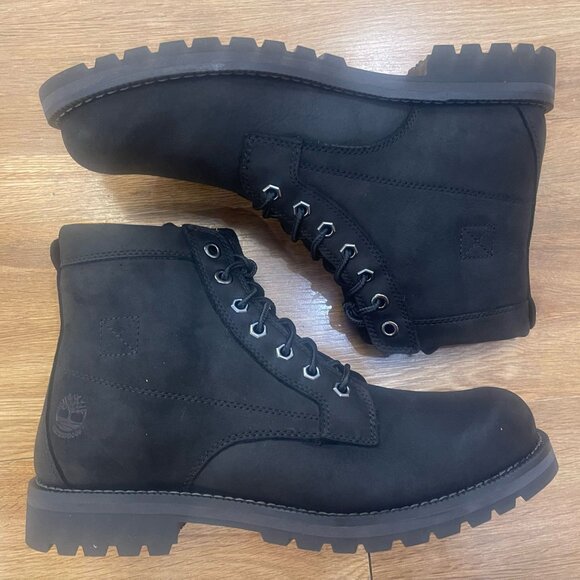 TIMBERLAND MEN'S REDWOOD FALLS WATERPROOF BOOT BLACK FULL GRAIN